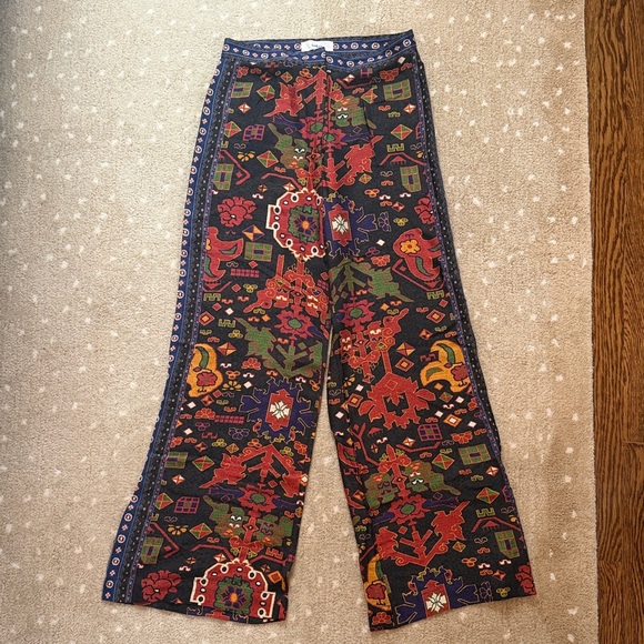 ba&sh Multicolor Patterned Silk Pants - Picture 3 of 6